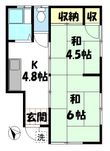 カミヤ荘の間取図