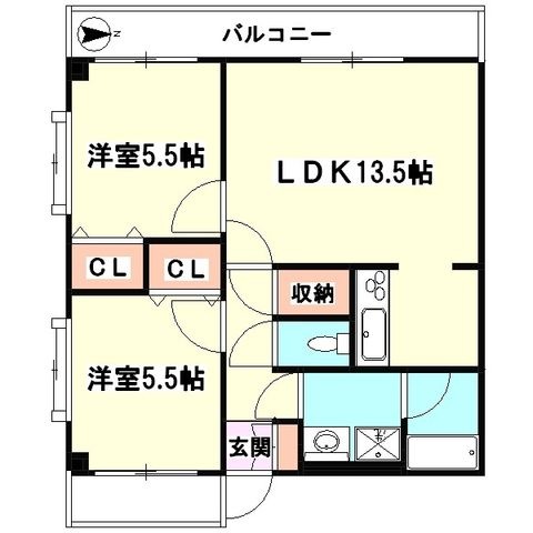 拡大写真：フェニックスコート 3階301の間取り