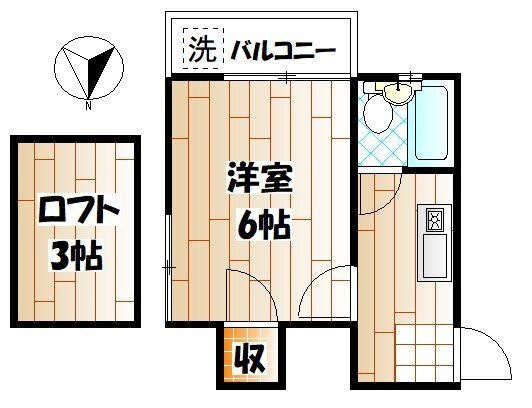 拡大写真:横浜市港北区菊名2丁目 1階101の間取り