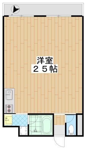 拡大写真：藤が丘谷本ビル 5階507の間取り