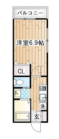 拡大写真:横浜市保土ケ谷区西谷4丁目 3階301の間取り