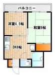 写真：上大岡グリーンハイツD棟4階の間取図