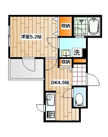 拡大写真:アンバーコート 3階302の間取り