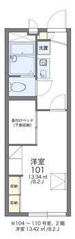 レオパレスケイの間取図