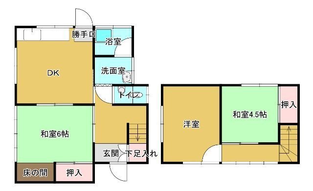 拡大写真:禅台寺4丁目50番地借家 1階0の間取り