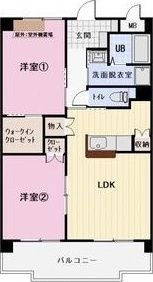拡大写真:サンモールイトウ 3階306の間取り