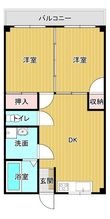 写真:コーポ梅白 1階107の間取図