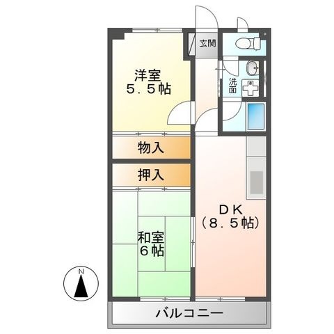 拡大写真:ホワイトメゾン 4階402の間取り