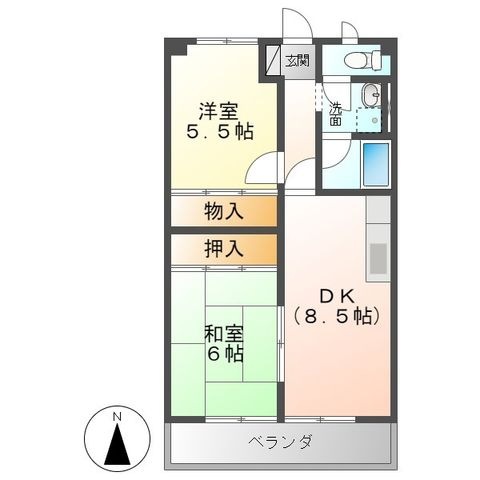 拡大写真:ホワイトメゾン 5階502の間取り