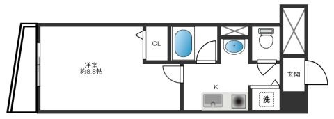 拡大写真:プランソレイユ 2階203の間取り