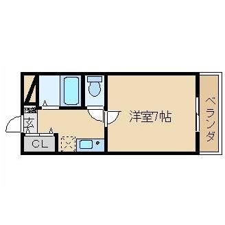拡大写真：レジデンスSHⅢ 2階302の間取り