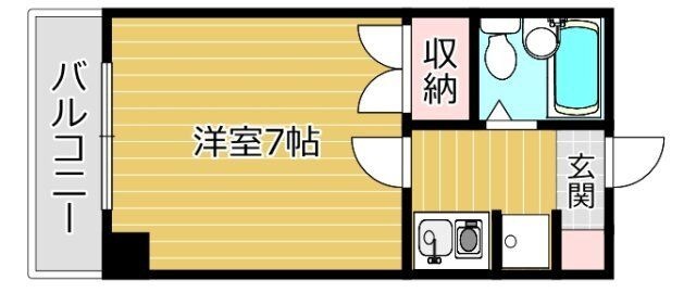 拡大写真:ロイヤルハイツ 2階213の間取り