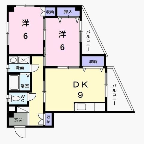 拡大写真:シマダコーポレーション 2階202の間取り