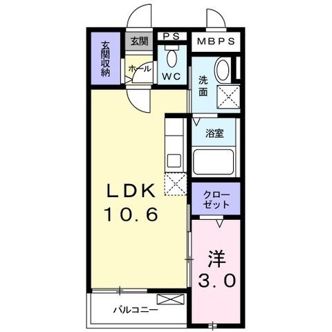 拡大写真:アルヴィータ 1階102の間取り