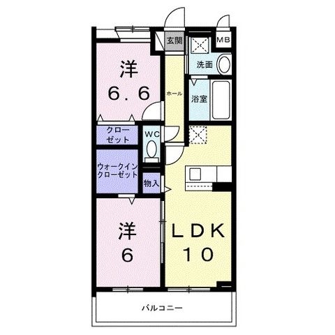 拡大写真:HILL COURT 水無瀬 3階302の間取り