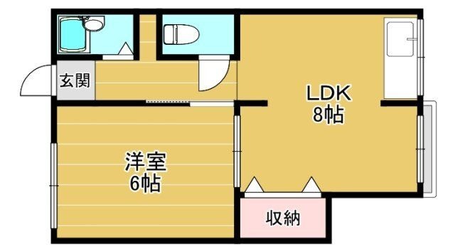 拡大写真:コーポホリデーイン 2階25の間取り