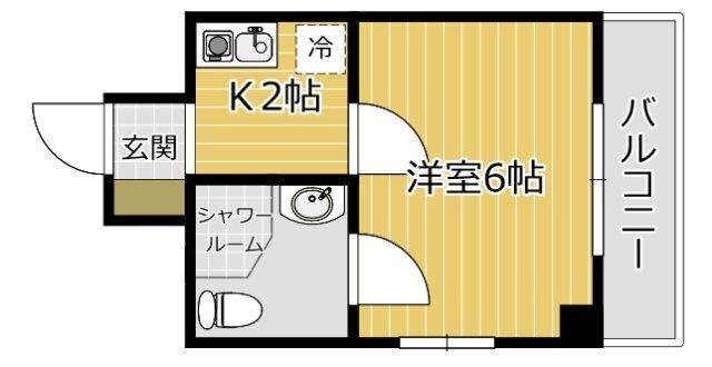 拡大写真:ダイコウレストハウス芥川 1階101の間取り