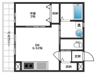 拡大写真:インペリアル京口 3階301の間取り