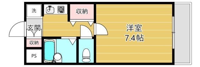 拡大写真:コアシティ如是 3階310の間取り