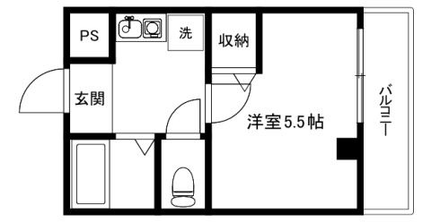 拡大写真:高槻井上ビル 4階403の間取り