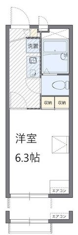 拡大写真:レオパレスコモト大畠 1階103の間取り