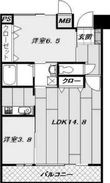 ルミナスAI八幡の間取図