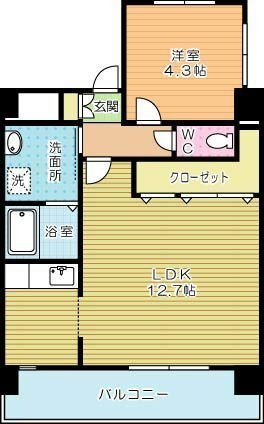 拡大写真:到津エイトフラッグ 10階1002の間取り