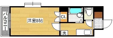 拡大写真：リファレンス嵐山口 3階301の間取り