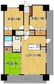 シャトレ大手町S棟の間取図