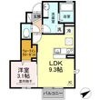 D-room泉台 B棟の間取図