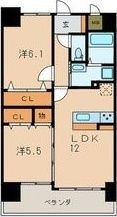 拡大写真:リブラ ブライト 4階402の間取り