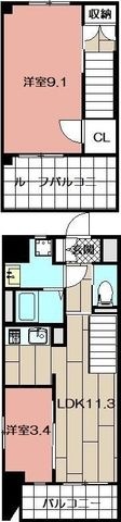 拡大写真:G-Apartment開 9階901の間取り