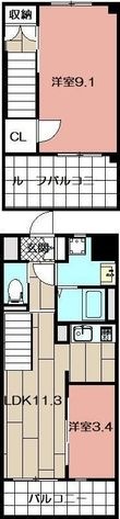 写真:G-Apartment開 9階902の間取図