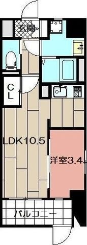 拡大写真:G-Apartment開 5階505の間取り