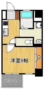 拡大写真:PROTO CITY TOBATA 2階202の間取り