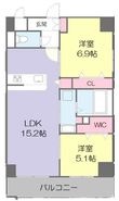 グランシャルール京町の間取図