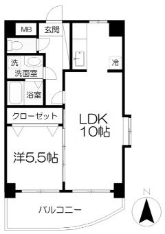拡大写真：ボヌール小倉　 4階402の間取り