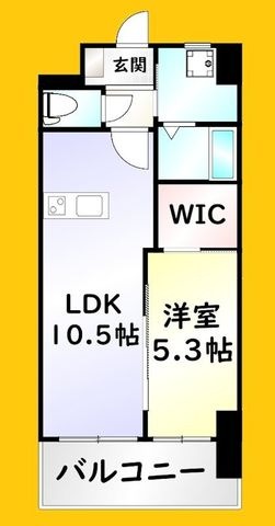 拡大写真:グレース上富野 3階303の間取り