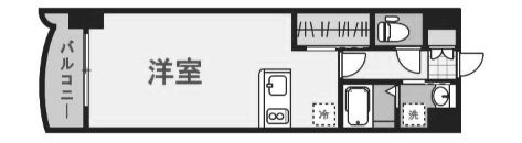 拡大写真:ロイヤルノースナイン 16階1604の間取り
