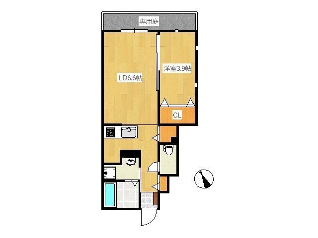 拡大写真:YOURMAISON社ノ木 1階103の間取り