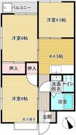 浜中アパートの間取図