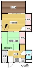 津崎アパートAの間取図