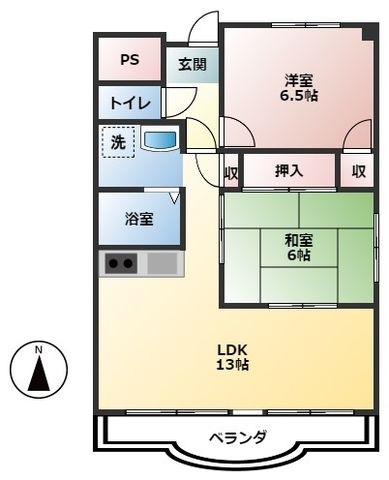 拡大写真:VIVRE21 3階304の間取り