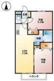 クオリアBの間取図