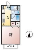 写真:グリーンハウス 2階201の間取図