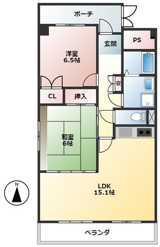 拡大写真:アプレシェ 3階301の間取り