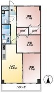 ロイヤル芝原北館の間取図