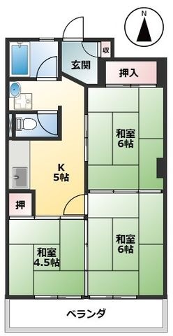 拡大写真:メゾンコーエイ 5階52の間取り