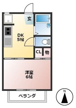 拡大写真:グランステーション大垣 2階206の間取り