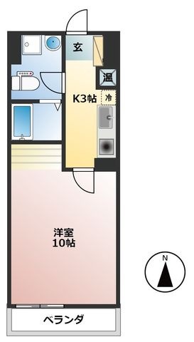 拡大写真:竹中ビル 3階302の間取り